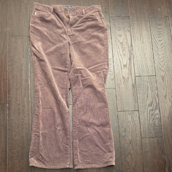 Lauren Ralph Lauren Corduroy Straight Leg Jeans in Gray - Picture 1 of 11